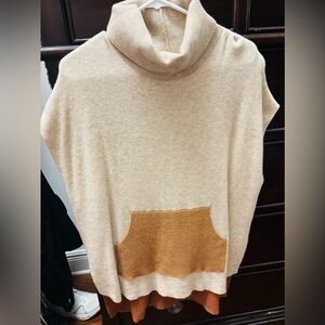 Kerisma Cream and Tan Cowl Neck Sweater